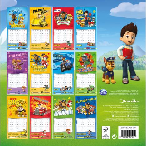 Paw Patrol 2017 Square Calendar with Stickers Extra Image 1